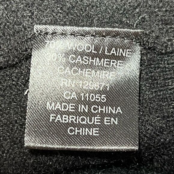 360 Cashmere Luxurious Tan Black Color Block Assymetrical Sweater Dress Sz L - Picture 6 of 6